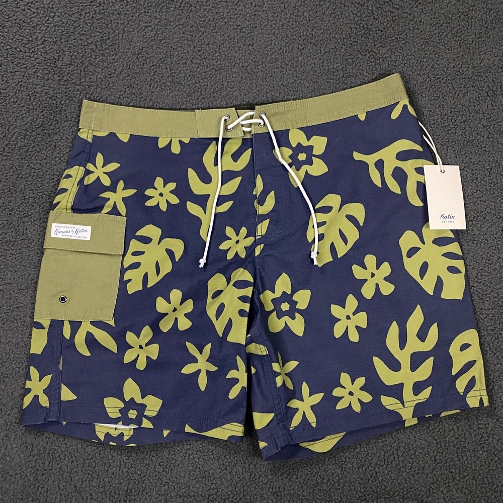 Kanvas by Katin Kehei Trunk size 34 Palm Swim Board Shorts Heritage Collection